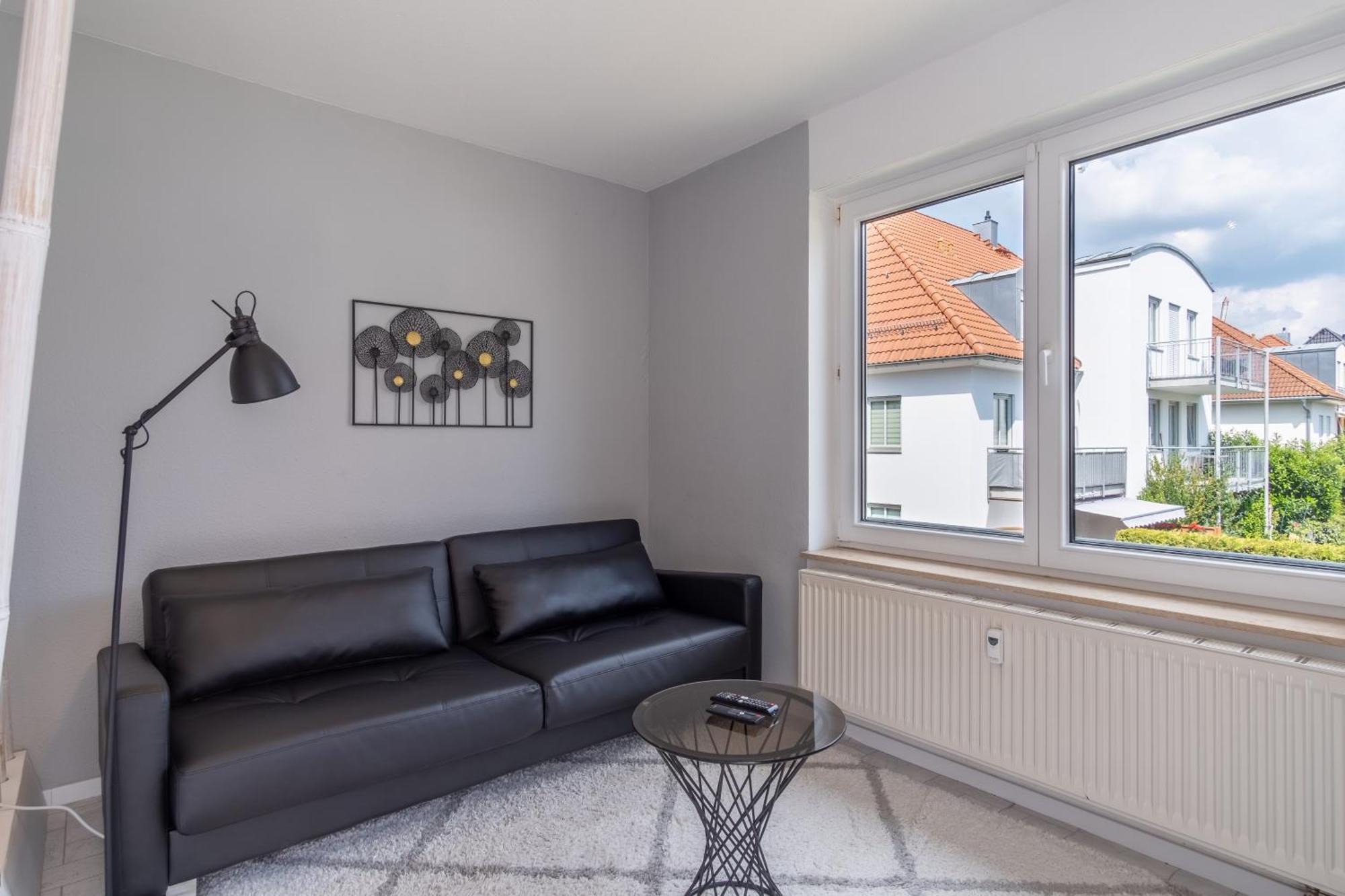 莱比锡Arbeitsplatz, Balkon, Tiefgarage Naehe Neue Messe公寓 外观 照片