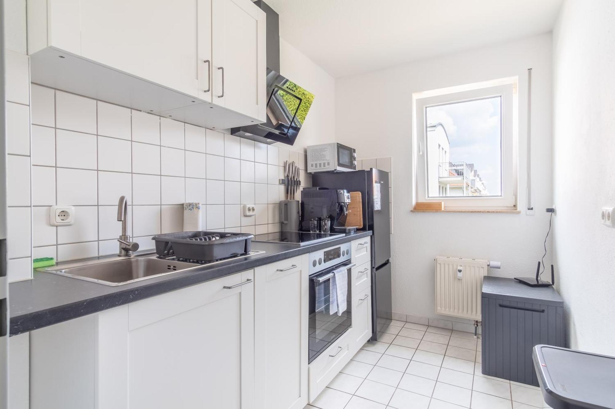 莱比锡Arbeitsplatz, Balkon, Tiefgarage Naehe Neue Messe公寓 外观 照片